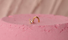 Nasenpiercing mit Topas und Diamant 2mm