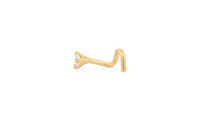 Nasenpiercing mit Topas und Diamant 2mm