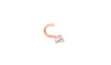 Nasenpiercing mit Topas und Diamant 2mm