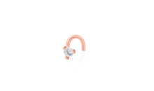 Nasenpiercing mit Topas und Diamant 2mm
