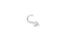 Nasenpiercing mit Topas und Diamant 2mm