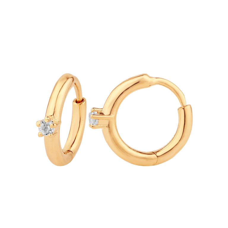 FELICITAS Creolen 2X12mm mit Diamant