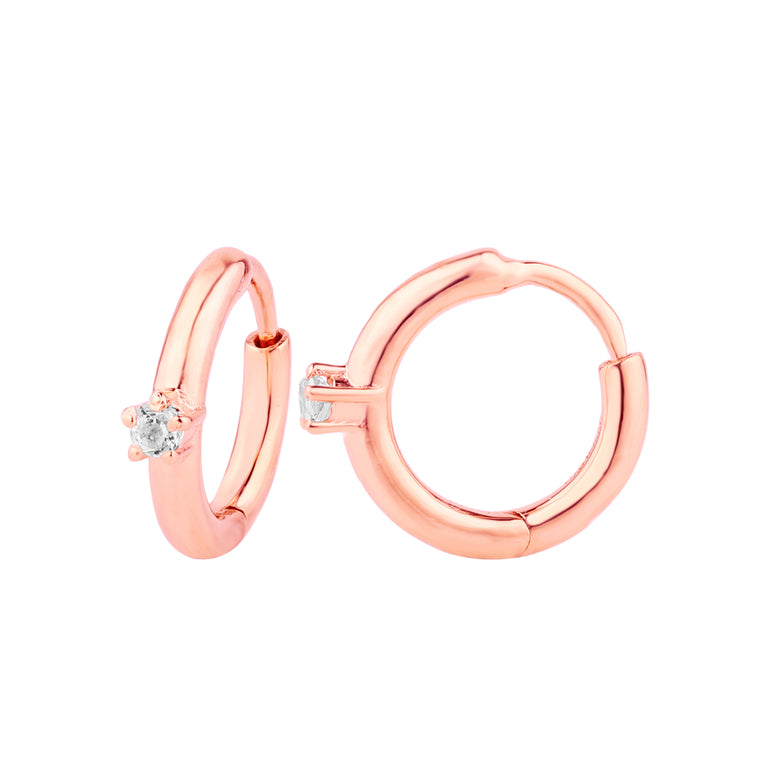 FELICITAS Creolen 2X12mm mit Diamant