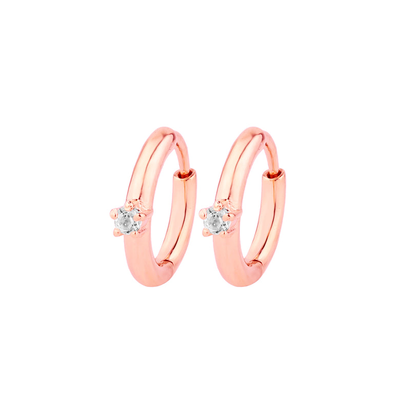 FELICITAS Creolen 2X12mm mit Diamant