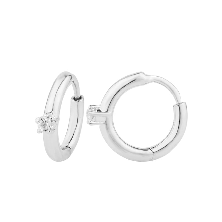FELICITAS Creolen 2X12mm mit Diamant
