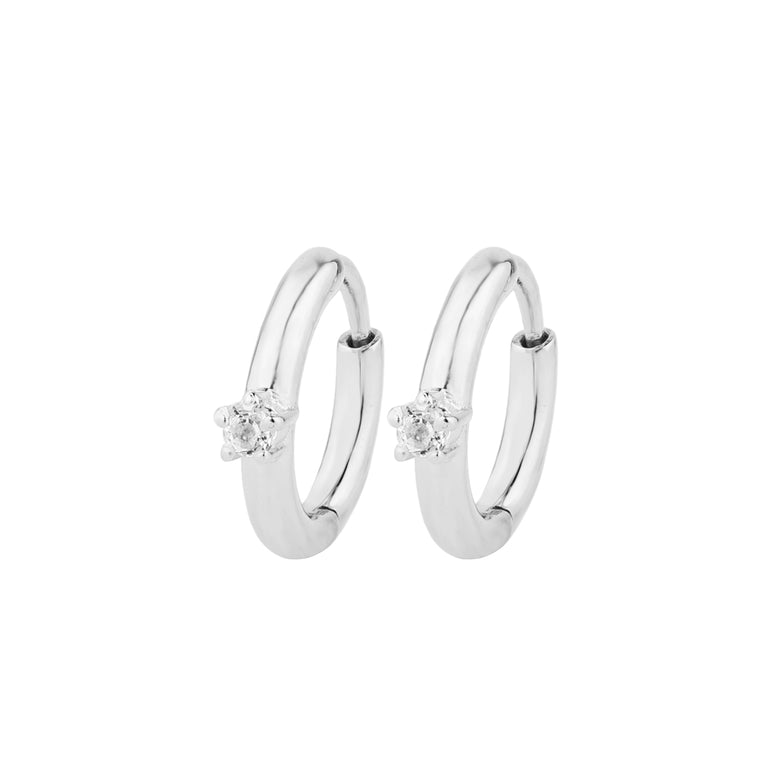 FELICITAS Creolen 2X12mm mit Diamant