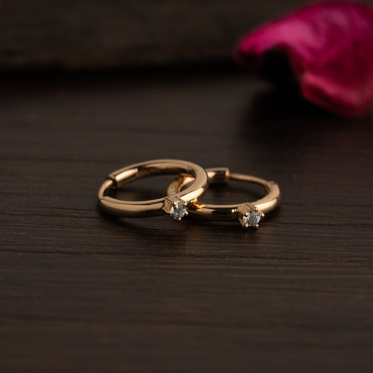 FELICITAS Creolen 2X12mm mit Diamant