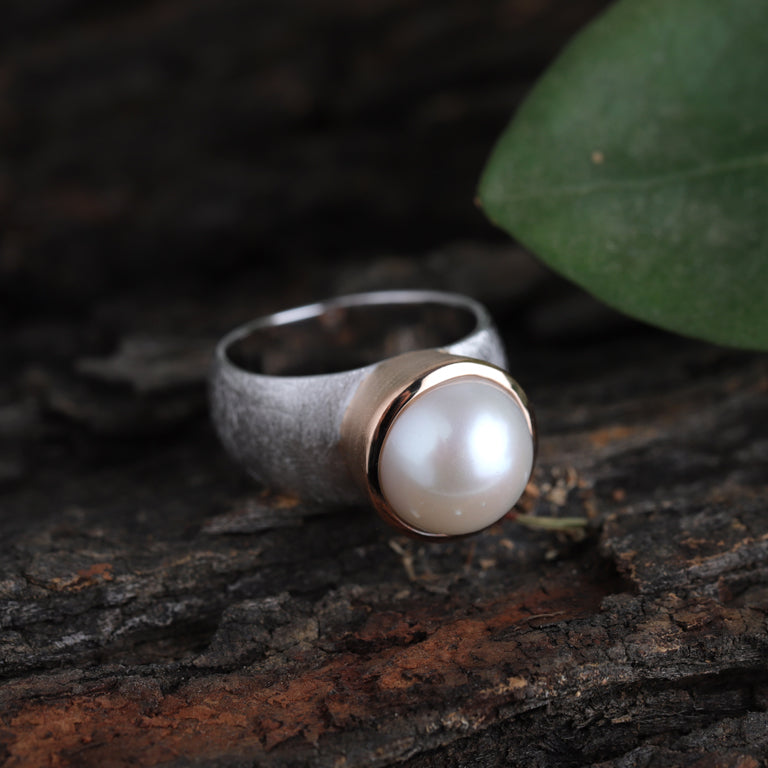 Perlen Ring NILAY Silber