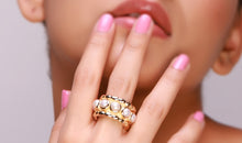 Ring JANAJA mit Perlen 16mm