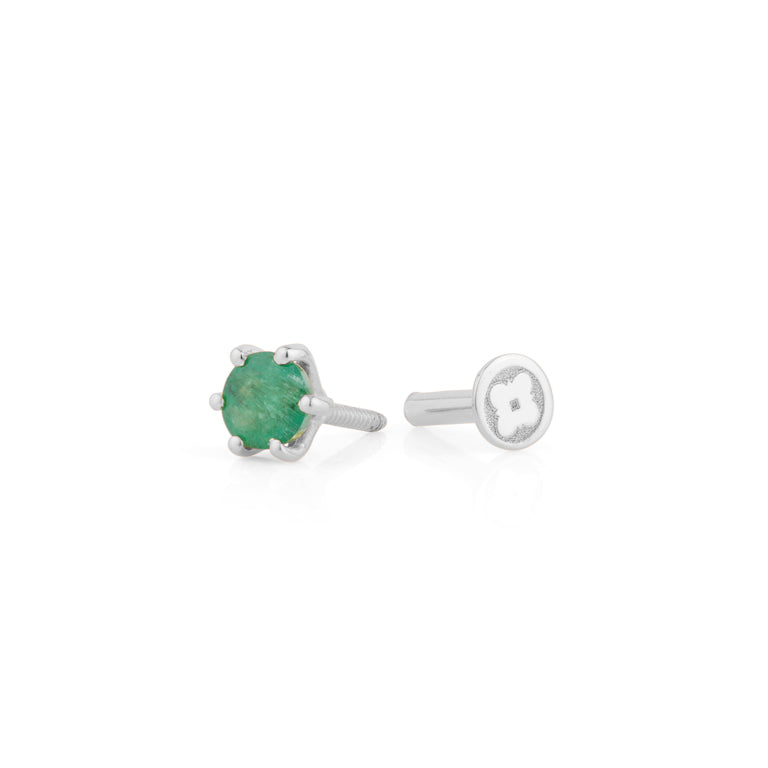 Piercing BRIANA 4mm Smaragd Silber