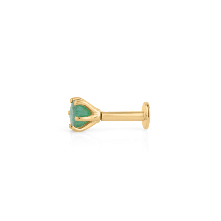 Piercing BRIANA 4mm Smaragd Silber