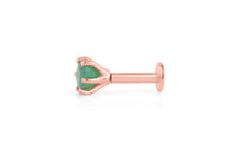 Piercing BRIANA 4mm Smaragd Silber