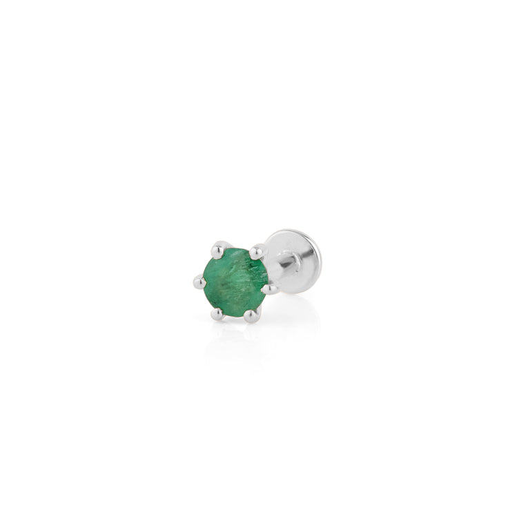 Piercing BRIANA 4mm Smaragd Silber