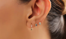 Piercing KITE  3X5 mm blau TOPAS Drachenform