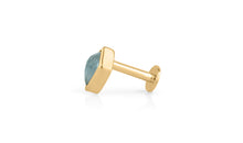 Piercing KITE  3X5 mm blau TOPAS Drachenform