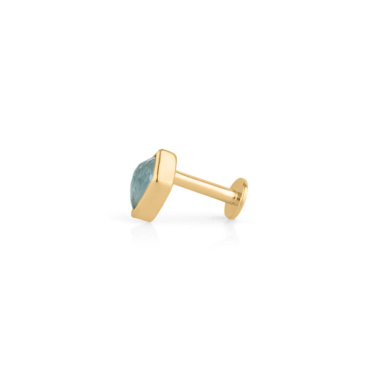Piercing KITE  3X5 mm blau TOPAS Drachenform