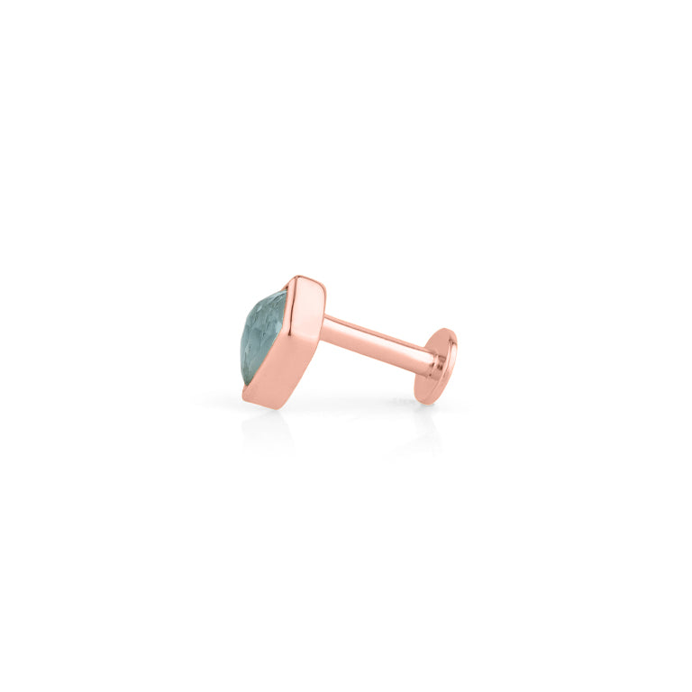 Piercing KITE  3X5 mm blau TOPAS Drachenform