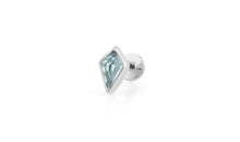 Piercing KITE  3X5 mm blau TOPAS Drachenform
