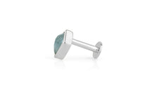 Piercing KITE  3X5 mm blau TOPAS Drachenform