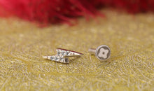 Piercing BLITZ mit Topasen Silber
