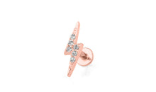 Piercing BLITZ mit Topasen Silber
