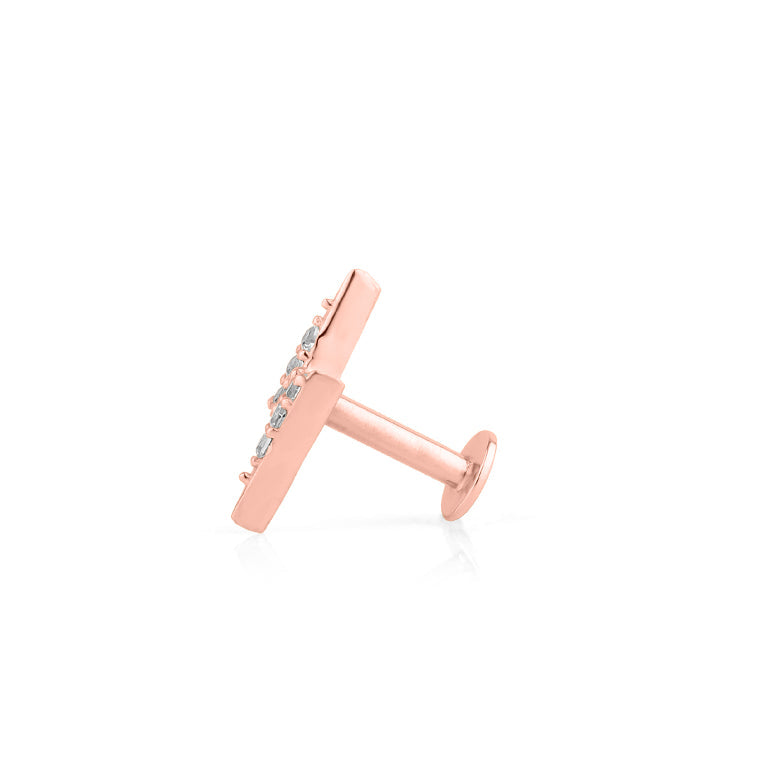 Piercing BLITZ mit Topasen Silber