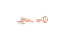 Piercing BLITZ mit Topasen Silber