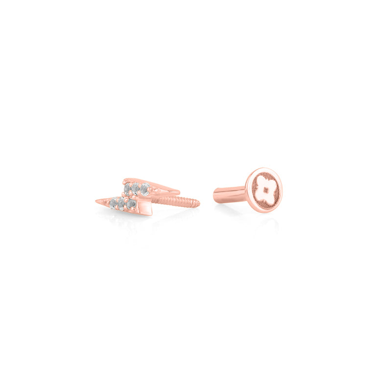 Piercing BLITZ mit Topasen Silber