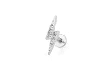 Piercing BLITZ mit Topasen Silber