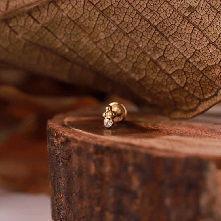 Piercing TEEGAN Diamant 18k Gelbgold