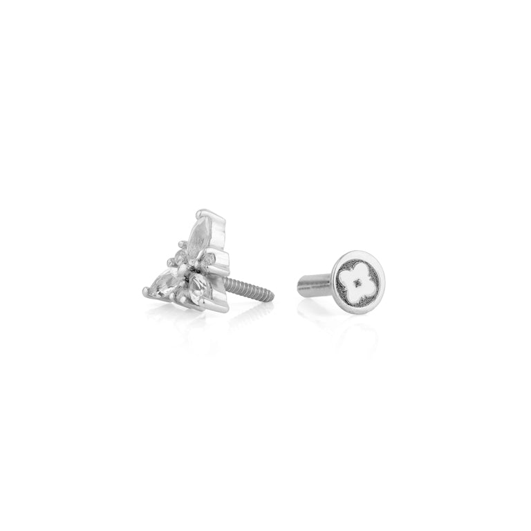 Piercing CASSIDY mit Topas Silber