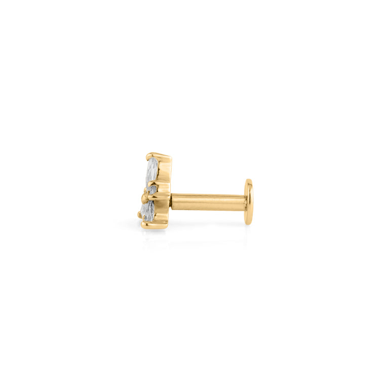 Piercing CASSIDY mit Topas Silber