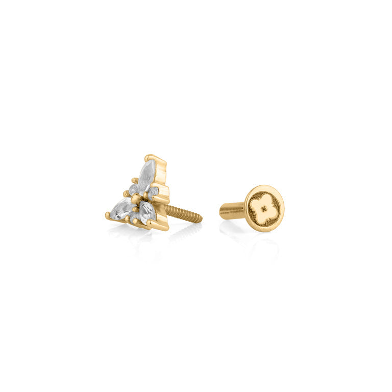Piercing CASSIDY mit Topas Silber