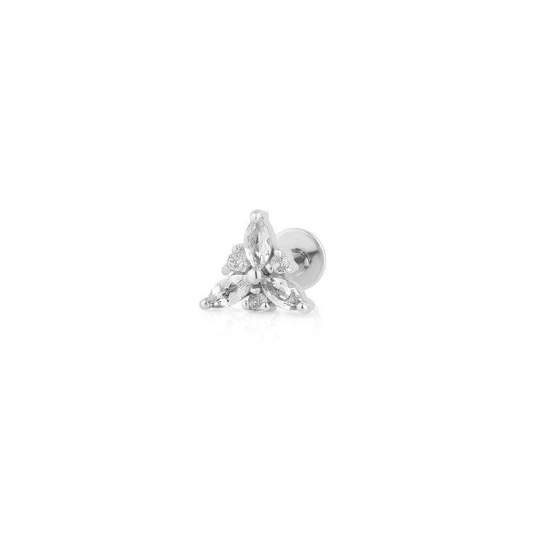 Piercing CASSIDY mit Topas Silber
