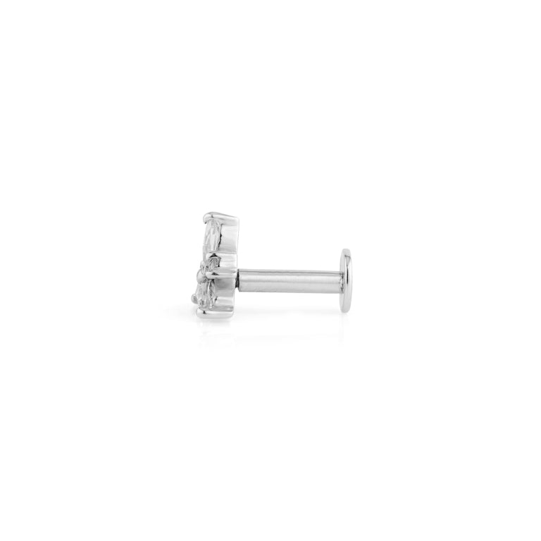 Piercing CASSIDY mit Topas Silber