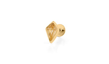 Piercing KITE  3X5 mm CITRIN Drachenform