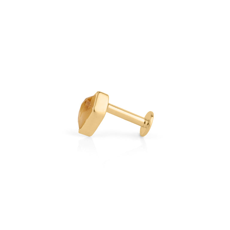 Piercing KITE  3X5 mm CITRIN Drachenform