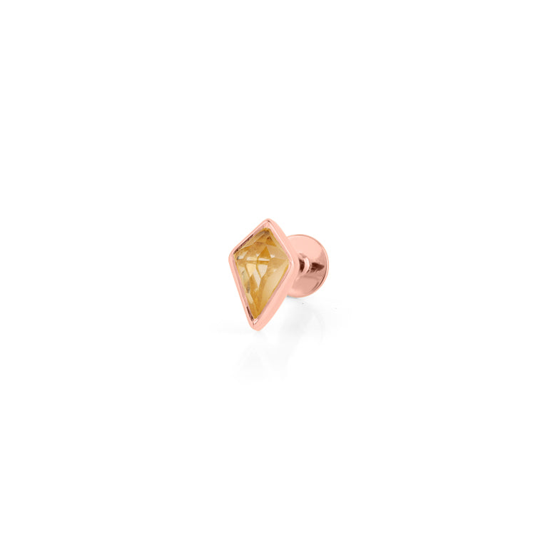 Piercing KITE  3X5 mm CITRIN Drachenform