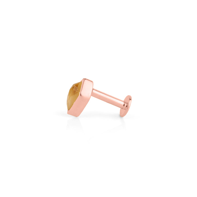 Piercing KITE  3X5 mm CITRIN Drachenform