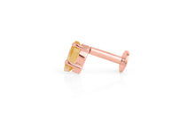 Piercing KITE Krapfenfassung  3X5 mm CITRIN