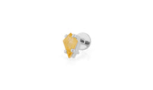 Piercing KITE Krapfenfassung  3X5 mm CITRIN