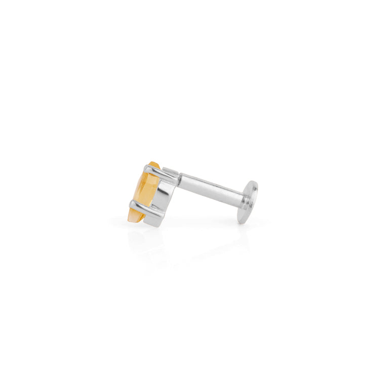 Piercing KITE Krapfenfassung  3X5 mm CITRIN