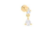 Piercing DARCY mit Mondstein und Topas Silber