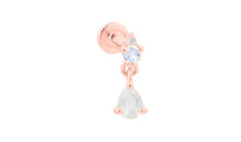 Piercing DARCY mit Mondstein und Topas Silber