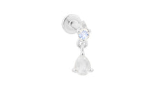 Piercing DARCY mit Mondstein und Topas Silber