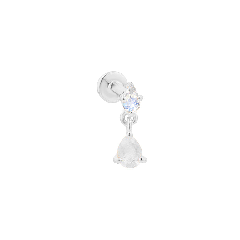 Piercing DARCY mit Mondstein und Topas Silber