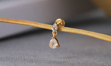 Piercing DARCY mit Mondstein und Topas Silber