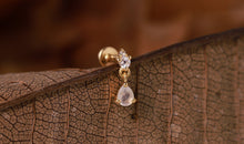 Piercing DARCY mit Mondstein und Topas Silber