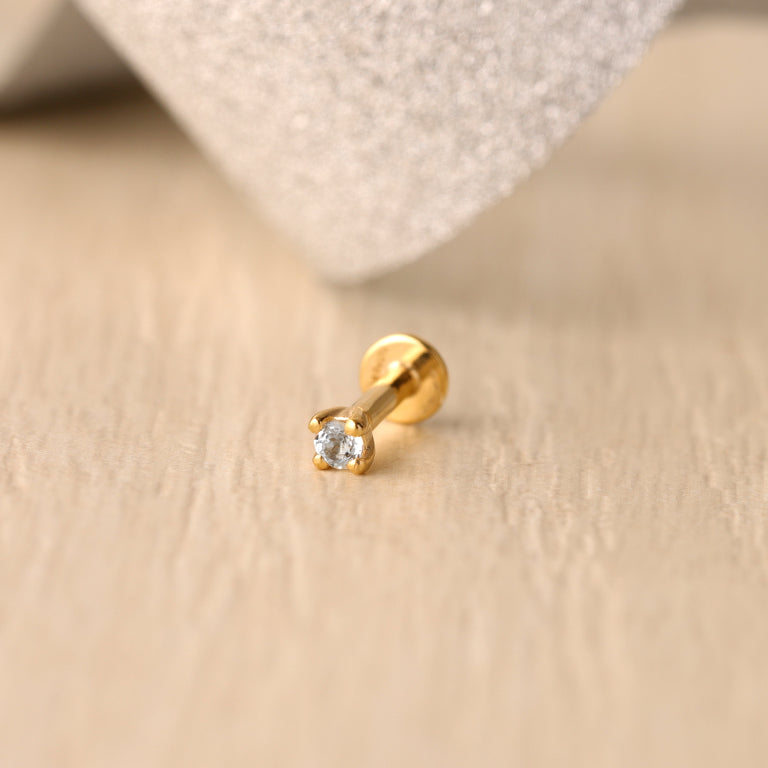 Piercing DIANA 2.5mm Topas Silber