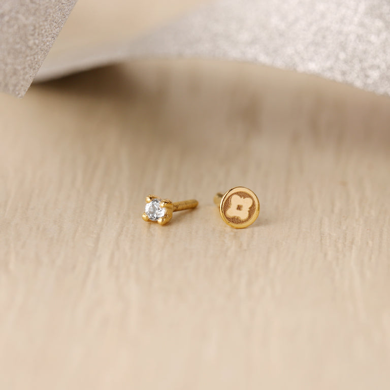 Piercing DIANA 2.5mm Topas Silber